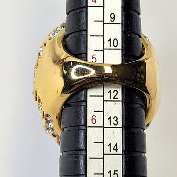 Gold Dome Cocktail Fashion Ring-  Size 5, Size 9 - Picture 6 of 16